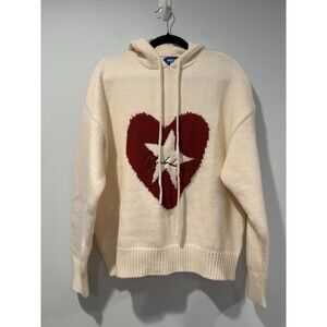 Aelfric Eden Knit Sweater Hoodie Unisex Small Heart Star Pullover Streetwear